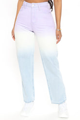 So Jaded Ombre Straight Leg Jeans - Lavender/combo Ins Street